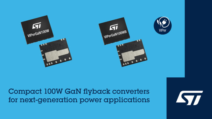 STMicroelectronics Introduces VIPerGaN 100W GaN Converters.