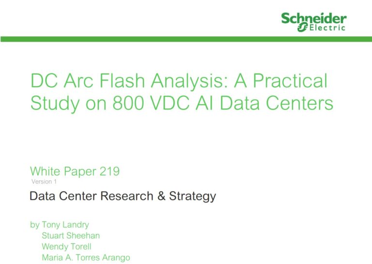 DC Arc Flash Analysis: A Practical Study on 800 VDC AI Data Centers (Schneider Electric)